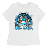 Hello Winter Rainbow Ladies Tee | Teevron