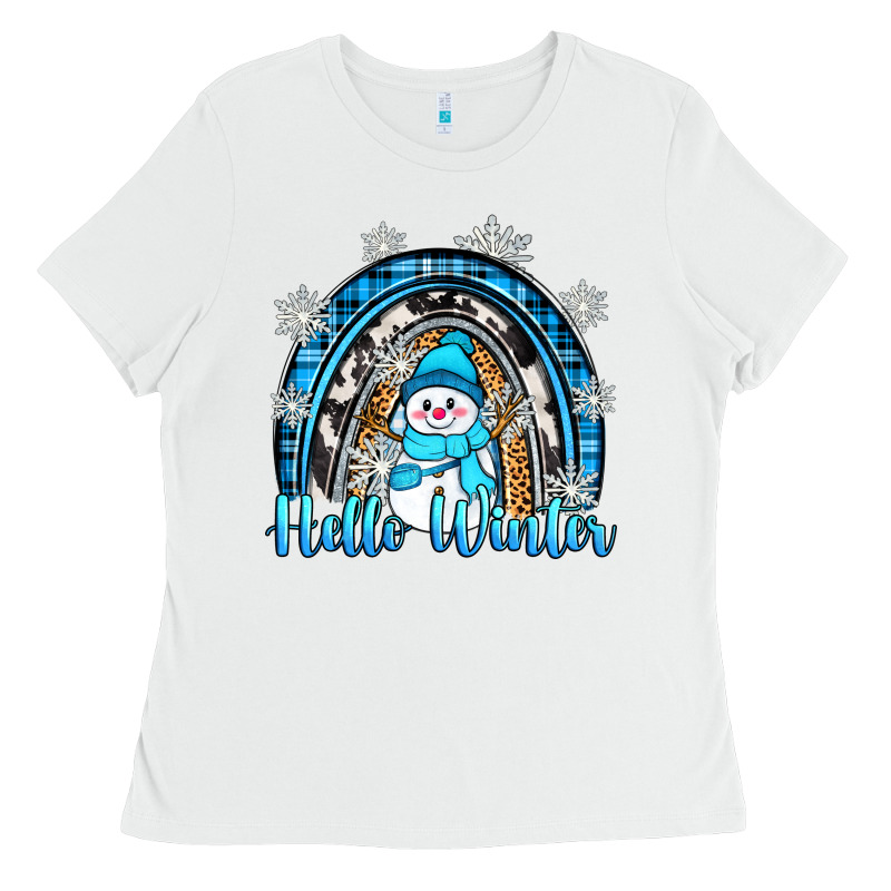 Hello Winter Rainbow Ladies Tee by Zillion Design Studio | Teevron