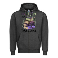 Charcoal Heather i like them real thick and juicy books Zipper Hoodie - MaliasSmallBusiness