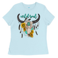 Wild Soul Boho Bull Skull Ladies Tee | Teevron