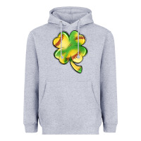 Heather Grey st. patrick's day clover softball Heavyweight Hoodie - Artiststas