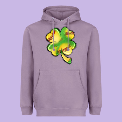 St. Patrick's Day Clover Softball Heavyweight Hoodie Designed By Artiststas