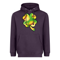 Plum st. patrick's day clover softball Heavyweight Hoodie - Artiststas