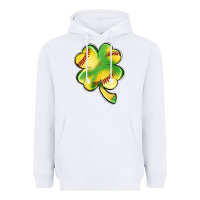 White st. patrick's day clover softball Heavyweight Hoodie - Artiststas