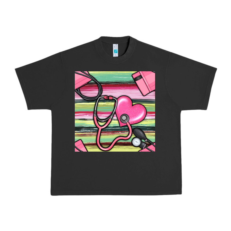 Nurse Stethoscope Seamless Pattern Urban Heavy Tee by BundleAndBundleShop | Teevron