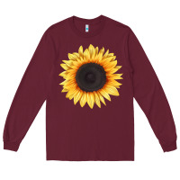 Burgundy treetops sunflower Long Sleeve Tee - LillyAllenDesigns