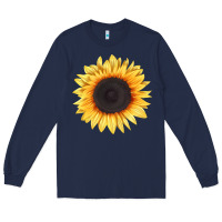 Navy treetops sunflower Long Sleeve Tee - LillyAllenDesigns