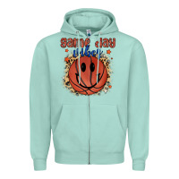 Seafoam game day vibes Zipper Hoodie - MaliasSmallBusiness