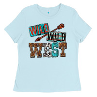 Baby Blue wild wild west Ladies Tee - texasbilliewilder