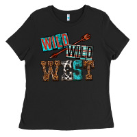 Black wild wild west Ladies Tee - texasbilliewilder