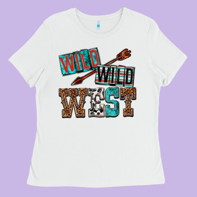 Wild Wild West Ladies Tee Designed By Texasbilliewilder