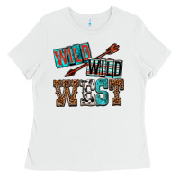 White wild wild west Ladies Tee - texasbilliewilder