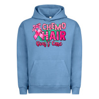 Pigment Pebble Blue Chemo hair don't care Cancer Awareness Urban Hoodie - HowdyJamesFarm