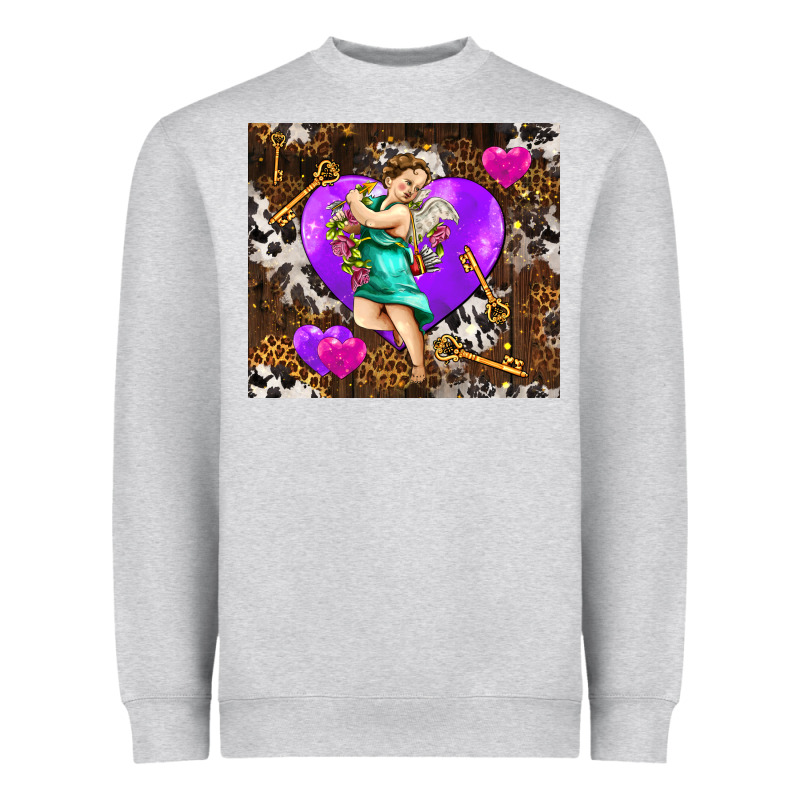 Cupid And Heart Heavyweight Sweatshirt by AdoDesignShop | Teevron