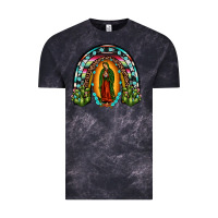 Cloud Black our lady of guadalupe rainbow Vintage Tee - JahusDesignShop