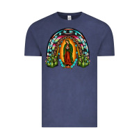 Vintage Denim our lady of guadalupe rainbow Vintage Tee - JahusDesignShop