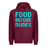 Burgundy Food Before Dudes Premium Hoodie - Bettercallsaul