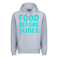 Heather Grey Food Before Dudes Premium Hoodie - Bettercallsaul