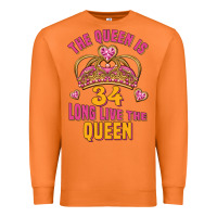 Carrot the queen is 34 long live the queen Premium Sweatshirt - Jasminsmagicworld