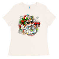 Bone santa with sunglasses christmas Ladies Tee - Zillion Design Studio