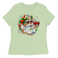 Matcha santa with sunglasses christmas Ladies Tee - Zillion Design Studio