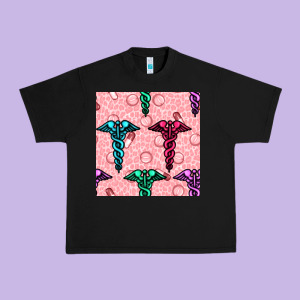 Medicine Seamless Pattern Urban Heavy Tee Designed By Bundleandbundleshop