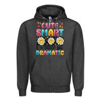 Charcoal Heather merry christmas gnomies Zipper Hoodie - MaliasSmallBusiness