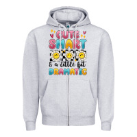 Heather Grey merry christmas gnomies Zipper Hoodie - MaliasSmallBusiness