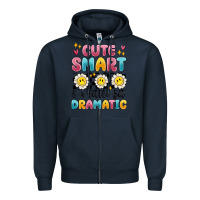 Navy merry christmas gnomies Zipper Hoodie - MaliasSmallBusiness