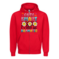 Red merry christmas gnomies Zipper Hoodie - MaliasSmallBusiness