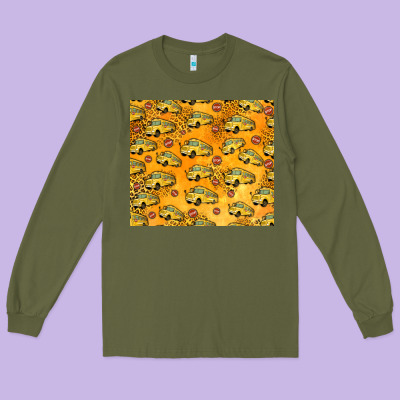 School Bus Pattern Tumbler 20oz Long Sleeve Tee Designed By Jasminsmagicworld