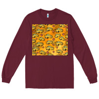 Burgundy school bus pattern tumbler 20oz Long Sleeve Tee - Jasminsmagicworld