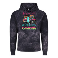 Cloud Black just a girl who loves camping Vintage Hoodie - JahusDesignShop