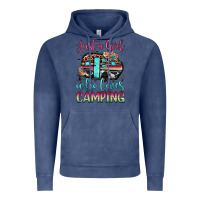 Vintage Denim just a girl who loves camping Vintage Hoodie - JahusDesignShop
