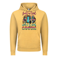 Vintage Mustard just a girl who loves camping Vintage Hoodie - JahusDesignShop