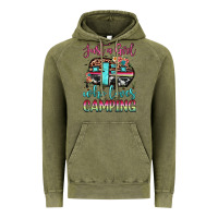 Vintage Olive just a girl who loves camping Vintage Hoodie - JahusDesignShop