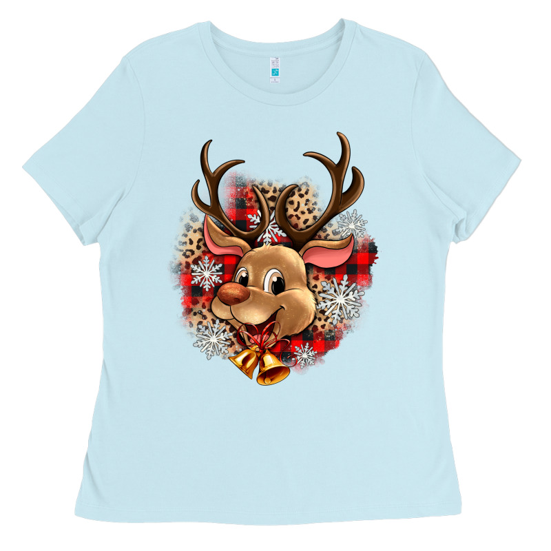 Reindeer Christmas Ladies Tee by Zillion Design Studio | Teevron