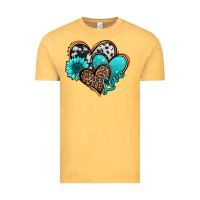 Vintage Mustard love turquoise hearts Vintage Tee - Jasminsmagicworld