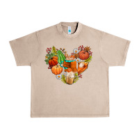 French Oak pumpkin and latte with fall Urban Heavy Tee - AdoDesignShop