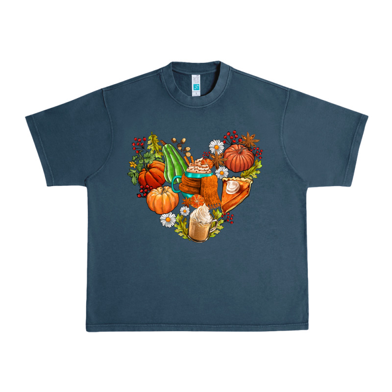 Pumpkin And Latte With Fall Urban Heavy Tee by AdoDesignShop | Teevron