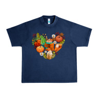 Navy pumpkin and latte with fall Urban Heavy Tee - AdoDesignShop