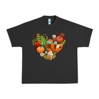 Pigment Black pumpkin and latte with fall Urban Heavy Tee - AdoDesignShop