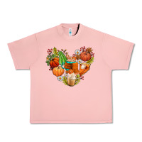 Salmon pumpkin and latte with fall Urban Heavy Tee - AdoDesignShop
