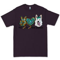 Plum peace love white sepherd Premium Tee - RanaPortraitStore