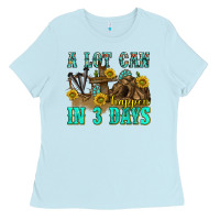 Baby Blue a lot can happen in 3 days western Ladies Tee - texasbilliewilder