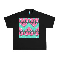 Black Nursing Heart Seamless Pattern Urban Heavy Tee - BundleAndBundleShop