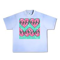 Grape Ice Nursing Heart Seamless Pattern Urban Heavy Tee - BundleAndBundleShop