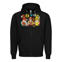 Black sports gnomies Zipper Hoodie - NancyCooperArtShop