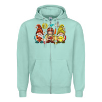 Seafoam sports gnomies Zipper Hoodie - NancyCooperArtShop