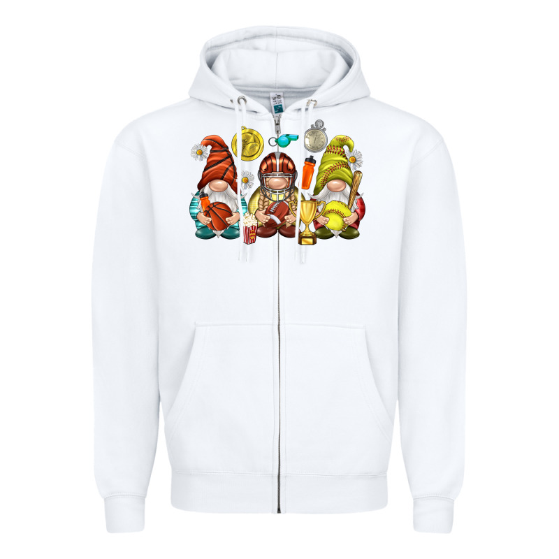 Sports Gnomies Zipper Hoodie by NancyCooperArtShop | Teevron
